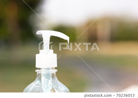 Hand washing gel, Alcohol to eliminate bacteria and viruses. Covid-19, preventing the spread of the virus concept 70236053