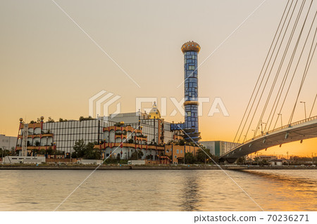 Maishima sludge center dusk 70236271