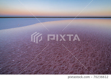 Sunset Genichesk pink  salty lake, Ukraine 70236612
