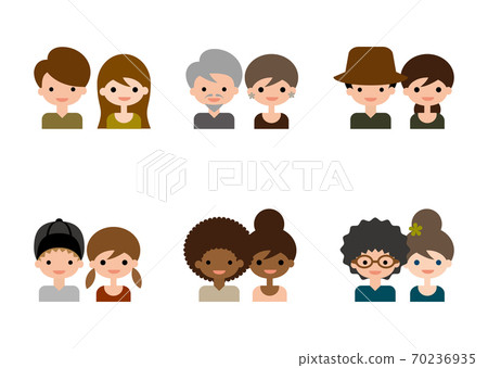 Illustration icons for couples and couples Illustration icons for couples and couples 70236935