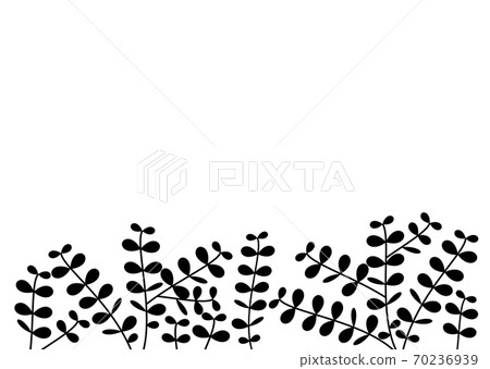 植物剪影框架圖 70236939