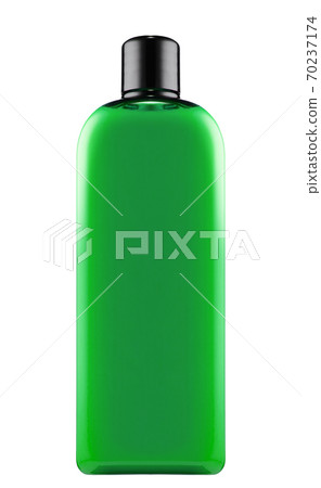 green shampoo bottle isolated 70237174