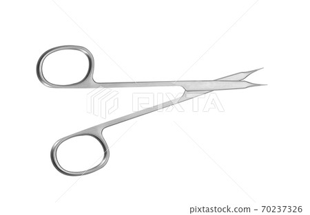 Cosmetic scissors isolated on white 70237326