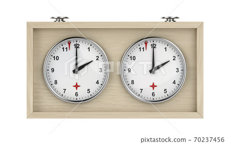 Analog chess clock isolated on white Analog chess clock isolated on white 70237456
