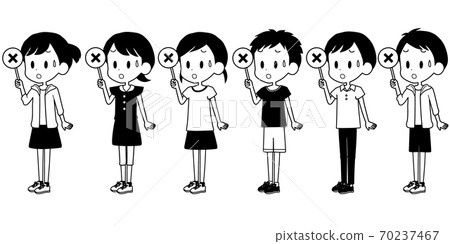Children's incorrect answer set - Stock Illustration [70237467] - PIXTA