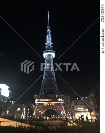 Hisaya Odori Park at night and the illuminated TV tower Hisaya Odori Park at night and the illuminated TV tower 70238340