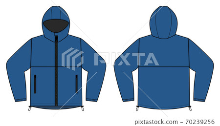 Shell hoodie hooded windbreaker template illustration Shell hoodie hooded windbreaker template illustration 70239256