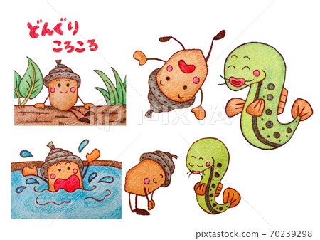 橡子Koro Koro白色背景設置1 70239298