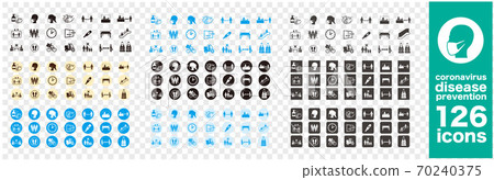 電暈感染控製圖標 70240375