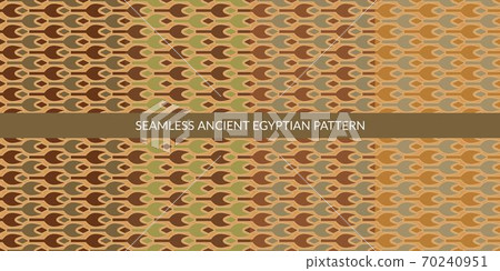 Seamless Ancient Egyptian Pattern Set Vector... - Stock Illustration ...