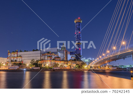 Maishima sludge center night view 70242145