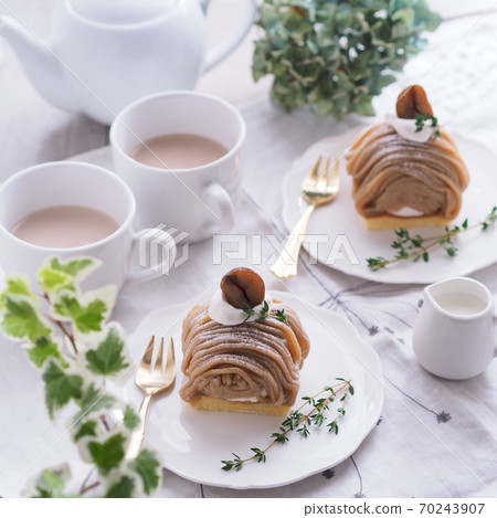 Autumn sweets tea time at Mont Blanc 70243907