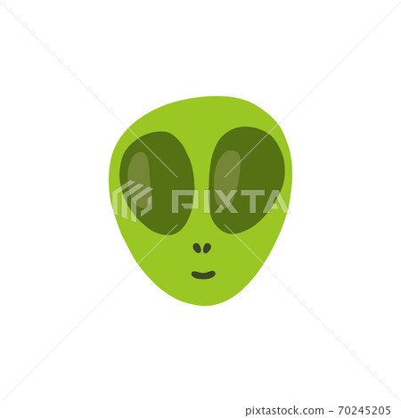 alien face doodle icon, vector color illustration alien face doodle icon, vector color illustration 70245205