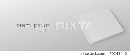 Realistic 3D White Book Mock Up Template Background. Blank Cover Of Magazine. Vector Illustration. Realistic 3D White Book Mock Up Template Background. Blank Cover Of Magazine. Vector Illustration. 70245440