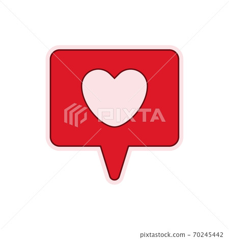 Banner speech bubble with heart Banner speech bubble with heart 70245442