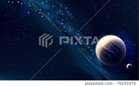 Vector background starry sky and milky way 70245478