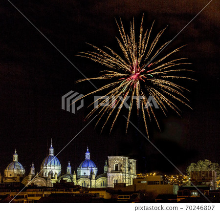 Fireworks over the domes of the New Cathedral Fireworks over the domes of the New Cathedral 70246807
