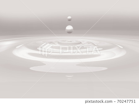 Transparent liquid, water, background material with ripples spread by drops 70247751