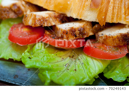 savory croissant brioche bread with chicken breast savory croissant brioche bread with chicken breast 70249143