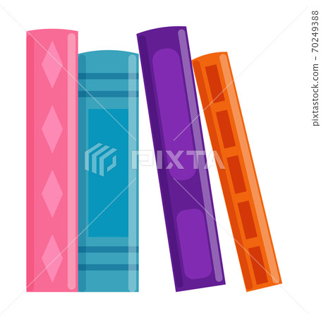 Library book in row isolated on white background 70249388