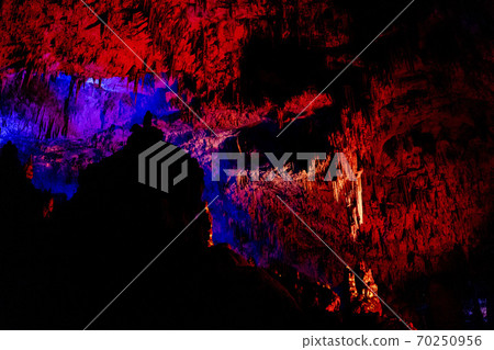 Postojna caves interior view panorama Postojna caves interior view panorama 70250956