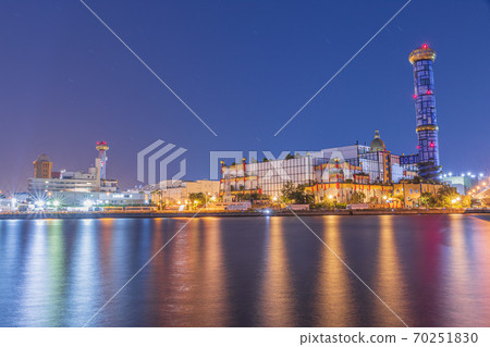 Maishima sludge center night view 70251830