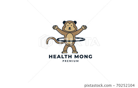 animal monkey dance cute cartoon logo icon... - Stock Illustration  [70252104] - PIXTA