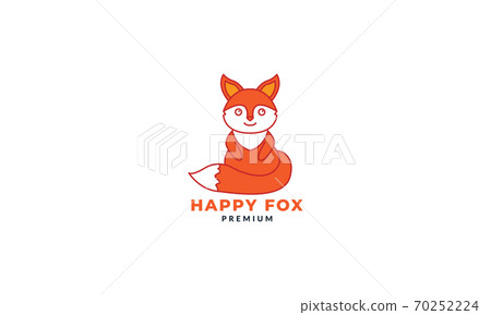 fox stand cute cartoon smile logo icon vector illustration fox stand cute cartoon smile logo icon vector illustration 70252224