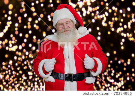 Portrait of bearded smiling Santa Claus. 70254996