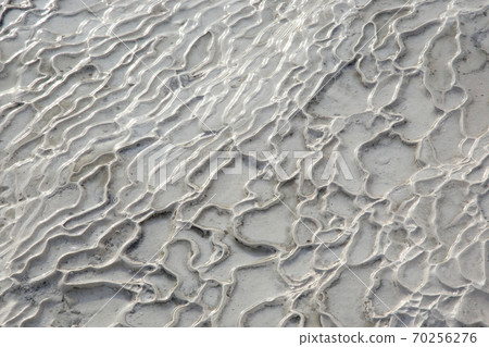 Texture of travertine in Pamukkale, Turkey 70256276