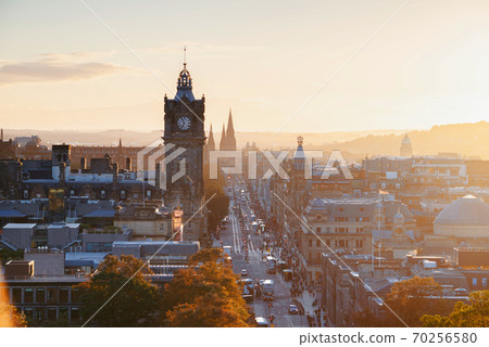 Edinburgh city skyline from Calton Hill., United Kingdom Edinburgh city skyline from Calton Hill., United Kingdom 70256580