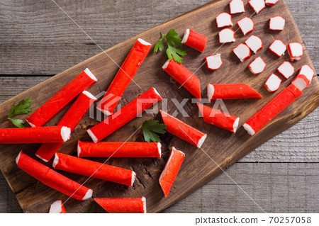 Crab sticks from fish protein Crab sticks from fish protein 70257058