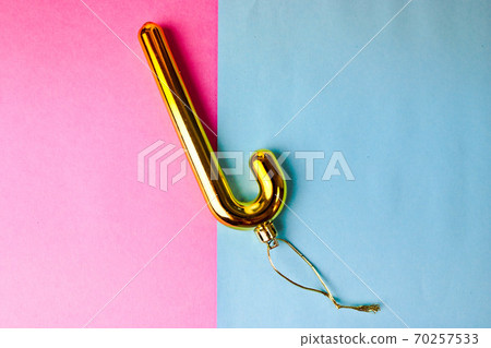 Colored yellow golden plastic winter shiny 70257533