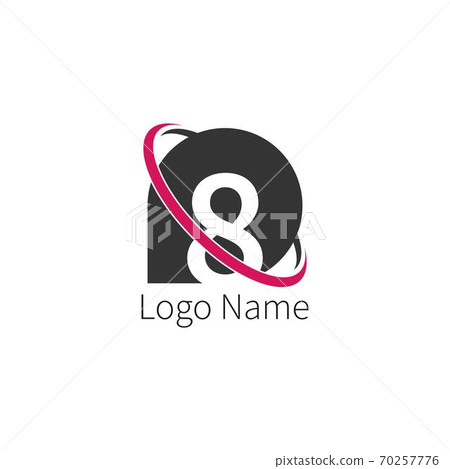 Number 8 circle icon Logo, design number + icon circle concept Number 8 circle icon Logo, design number + icon circle concept 70257776