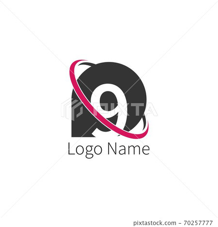 Number 9 circle icon Logo, design number + icon circle concept Number 9 circle icon Logo, design number + icon circle concept 70257777