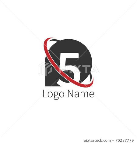 Number 5 circle icon Logo, design number + icon circle concept Number 5 circle icon Logo, design number + icon circle concept 70257779