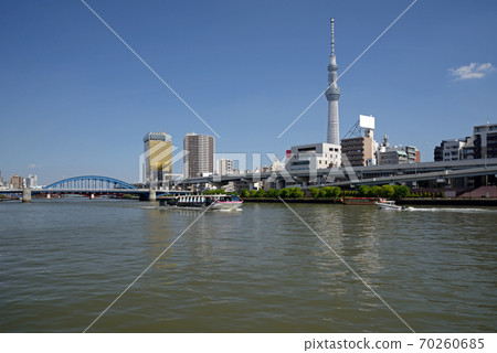 Near Sumida River, Tokyo Sky Tree, and Komagata Bridge Near Sumida River, Tokyo Sky Tree, and Komagata Bridge 70260685