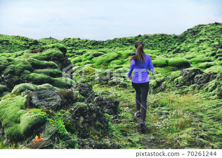 Fitness Athlete trail runner - running woman exercising Fitness Athlete trail runner - running woman exercising 70261244