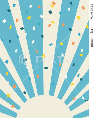 Radiation and confetti background material_colorful confetti_vertical_retro color scheme 70261853