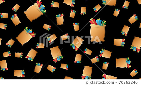 Bag with gifts seamless pattern. Christmas Bag with gifts seamless pattern. Christmas 70262246