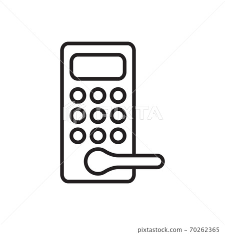 Smart door lock icon vector for graphic design, logo, web site, social media, mobile app, ui Smart door lock icon vector for graphic design, logo, web site, social media, mobile app, ui 70262365