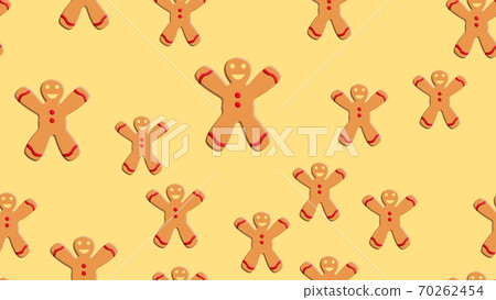 Seamless pattern with gingerbread man Seamless pattern with gingerbread man 70262454