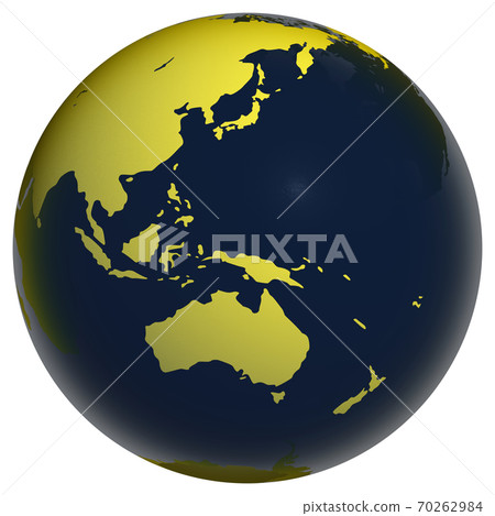 3D illustration of the earth (Japan) 70262984