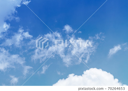 White cloud and blue sky background with copy space 70264653