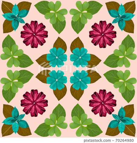 colorful leaves pattern for nature concept,tropical exotic plant leaf,seamless background for textile and fabric design 70264980