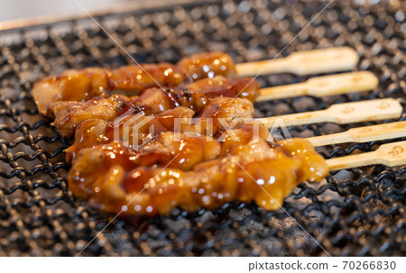 Yakitori peach grilled over charcoal 70266830