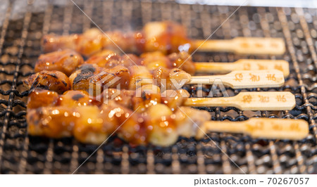 Yakitori grilled over charcoal 70267057