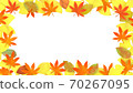 Frame of autumn leaves, dead leaves, ginkgo leaves 70267095