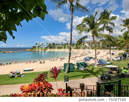 Sunny daytime Hawaii Oahu Koolina Beach 70267580