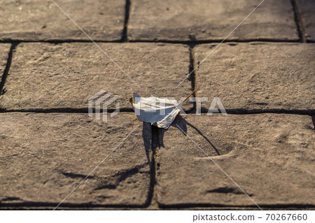Stamped concrete pavement outdoor, cobblestones pattern, flooring exterior 70267660